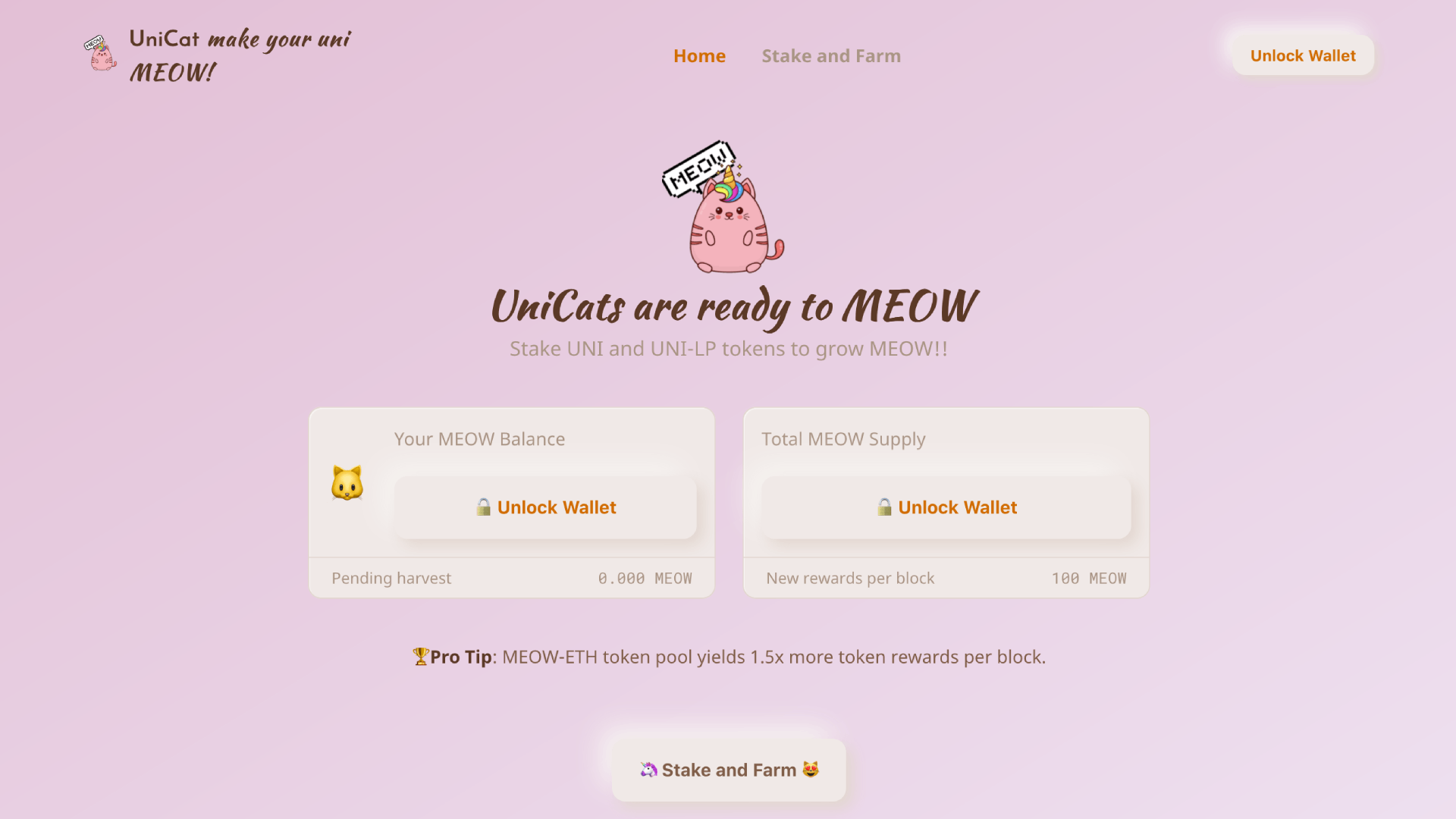 UniCats interface