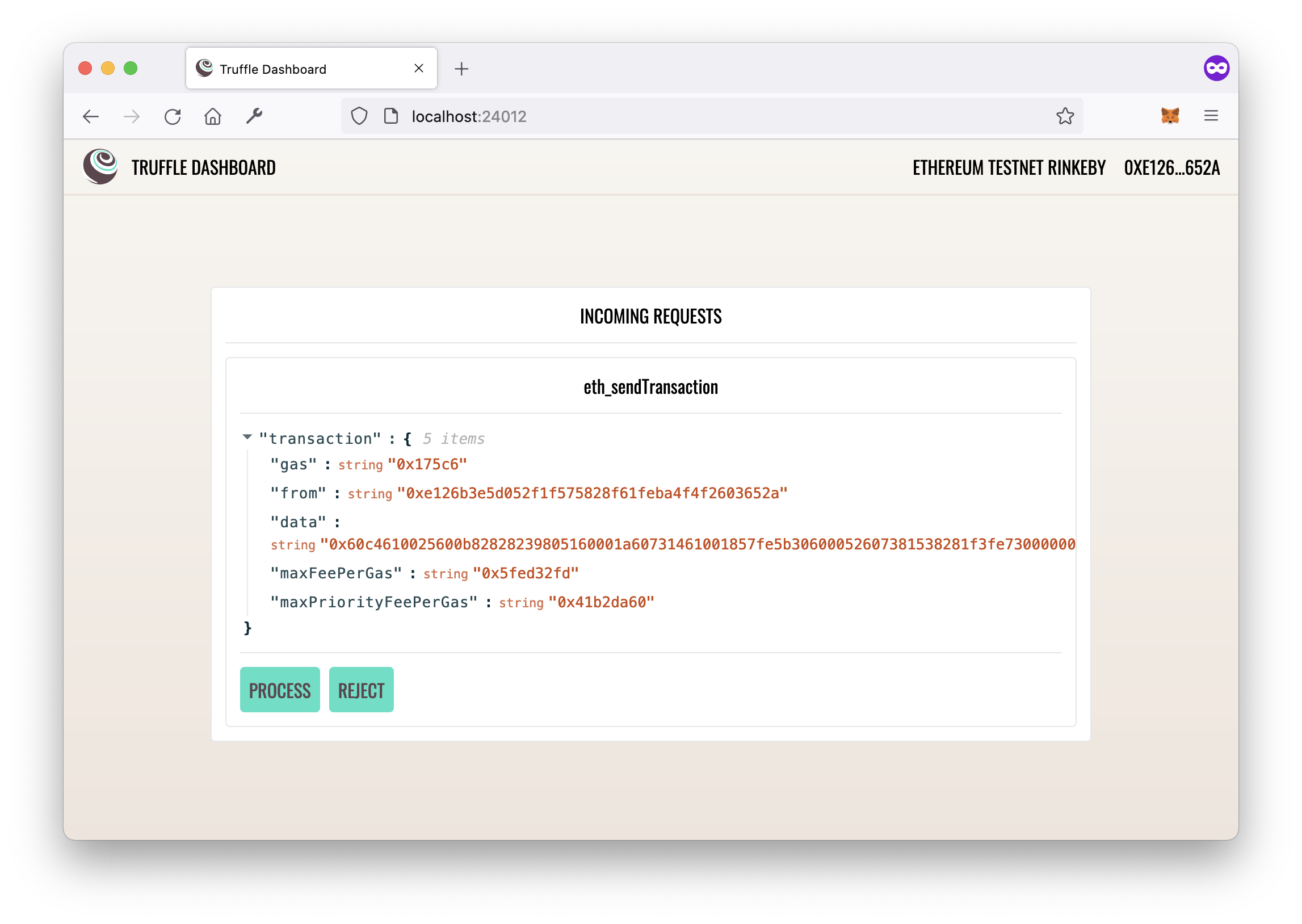 Truffle Dashboard Demo